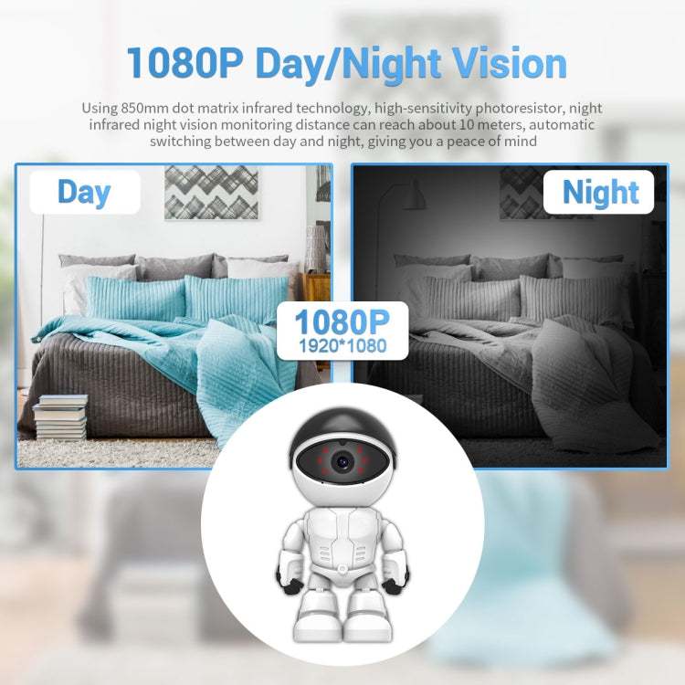 ESCAM PT205 HD 1080P Robot WiFi IP Camera, Support Motion Detection / Night Vision, IR Distance: 10m, EU Plug, PT205 EU Plug ESCAM PT205 HD 1080P Robot WiFi IP Camera, Support Motion Detection / Night Vision, IR Distance: 10m, EU Plug, PT205 EU Plug